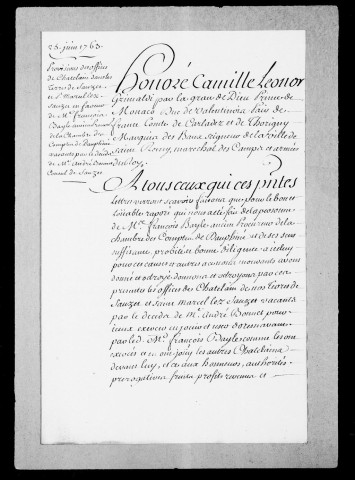 Sauzet, Savasse, Saint-Marcel :Etats, notes, mémoires concernant ces seigneuries, reconnaissances, offices, baux à ferme, péage, 1645-1770.