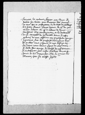 Registres, ordonnances et pièces à l'appui, 1675-1689.