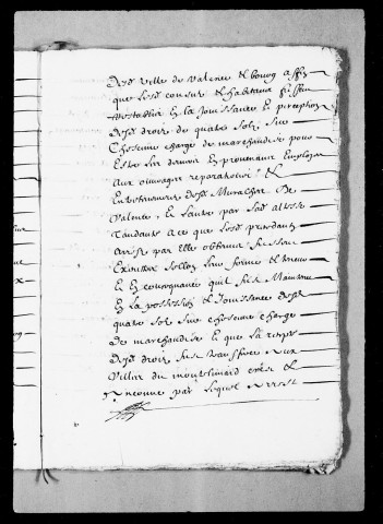 Péages de Valence, par eau et par terre :
Ordonnances, titres divers, procédures, 1633-1754.