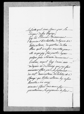 Lettres des régisseurs du duché :Lettres de Monge, 1728-1731.