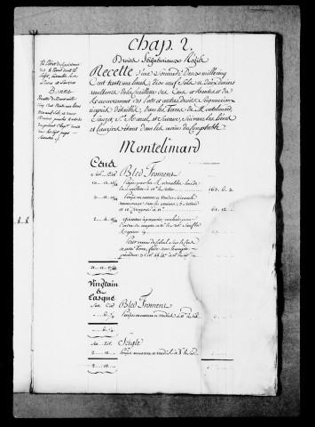 Comptes de ferme, comptes des payements, soldes de compte.1785-1793.