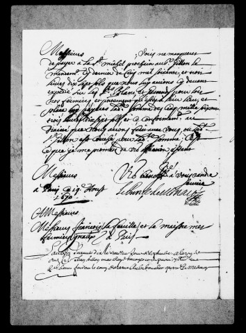 Pièces justificatives des comptes : Reçus, décomptes, factures, etc., 1667-1672.