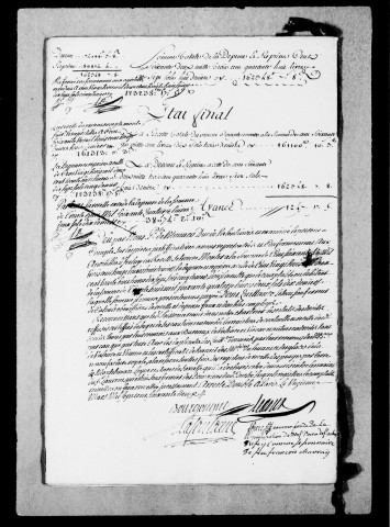 Comptes de ferme, comptes des payements, soldes de compte.1756-1784.
