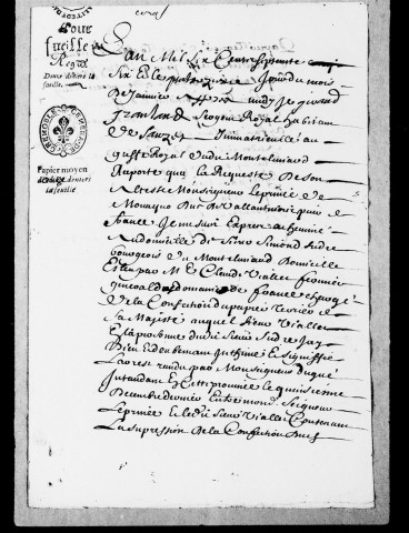 Requêtes, ordonnances des intendants du Dauphiné.
Droit de confirmation payé par le Prince.
Requêtes, rôles, consultations, mémoires. 1677-1756.