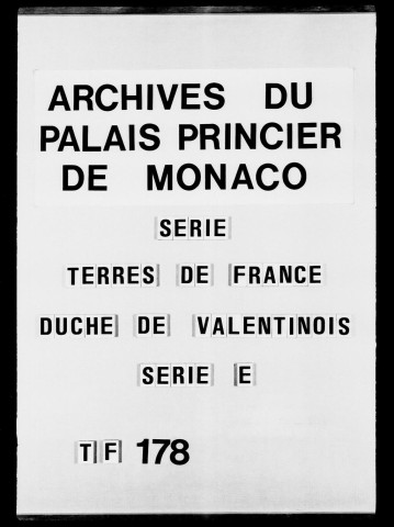 Péages par eau et par terre de Valence, Vienne et La Guillotière : états des droits dus et refusés, 1744-1751.