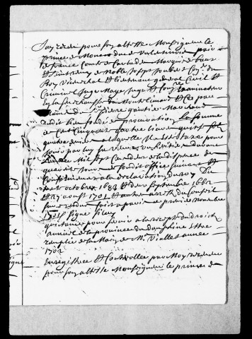 Registres, ordonnances et pièces à l'appui, 1700-1709.