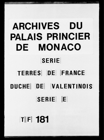 Péages par eau et par terre :Péages par eau et par terre de Valence, Vienne et La Guillotière : états des droits dus et refusés, 1765-1770.