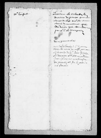Montélimar. Greffe :Arrêt du Conseil d'Etat, mémoires, requêtes, pièces diverses, 1638-1772.